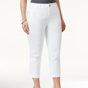 Inc Slim Tech Fit White Wash Cropped Jeans